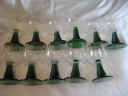 Schott zwiesel green-bottomed crystal glasses without pattern