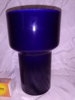 Dark blue raven vase