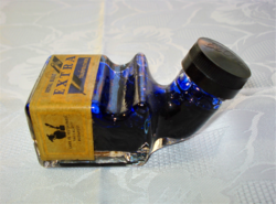 Antik, bakelit kupakos tolltartós tintásüveg eredeti címkével és tintával