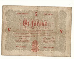 1848 as 5 forint Kossuth bankó papírpénz bankjegy 48 49 es szabadságharc pénze sor ld r