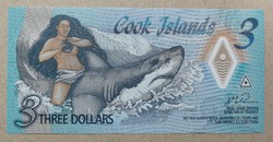 Cook-szigetek 3 Dollars 2021 Unc