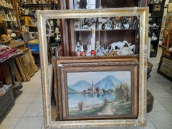 Large cut wooden picture frame.
