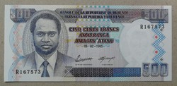 Burundi 500 Francs 1995 Unc