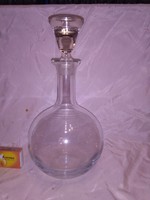 Round glass bottle, decanter - solid, thick - walled