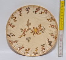 "Sarreguemines Louis XV. C&C" jelzett, virágmintás porcelán falitányér (2154)