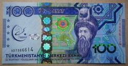 Türkmenisztán 100 Manat 2017 Unc