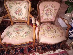 Baroque Rococo handoblein armchairs 6 pieces