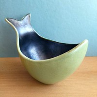 Bodrogkeresztúr ceramic fish-shaped bowl