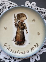 Fuvolás angyal - Hummel gyönyörű karácsonyi dísztányér 20 cm