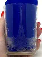 Handover of the Eiffel Tower - antique engraved commemorative glass from the 1889 Paris World's Fair - cz