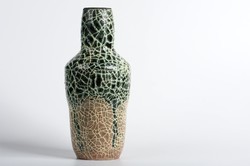 Applied art cracked glazed ceramic vase