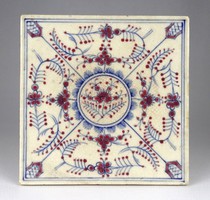 1I238 antique zsolnay vilmos marked glazed wall tile decorative tile