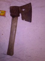 Antique wrought iron hatchet - marked, numbered