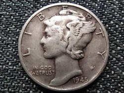 USA Mercury Dime .900 ezüst 1 dime 1945 (id41365)