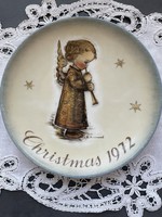 Fuvolás angyal - Hummel gyönyörű karácsonyi falitányér 20 cm