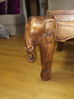 Carved elephant coffee table