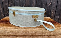 Ritka régi 1950 '60-as évek Samsonite bőrönd kalaptartó kalapdoboz eredeti USA gyártmány kulccsal