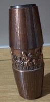 Copper flower vase