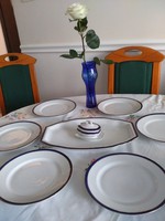 Mcp blue-gold bordered dining set from 1945