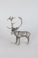 Ezüst miniatűr jávorszarvas figura