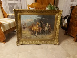 Viski János gyönyörű lovas festménye!