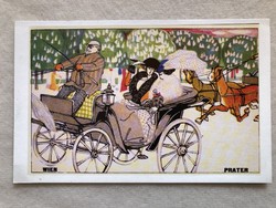 Bécs - Práter - " A bécsi asszony " képeslap - postatiszta