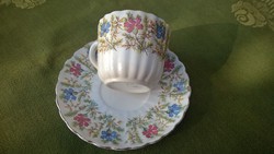 Sarreguemines-French faience-majolica tea-chocolate cup-plate