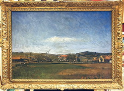 MIKOLA ANDRÁS(1884 - 1970):Nagybánya környéke,1929, ( 65 x 95 cm ! )