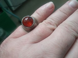 Old amber stone ring