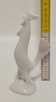 Hollóházi kakas fehér porcelán figura (2183)
