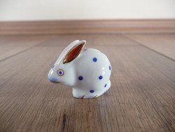 Antique Herend blue polka dot bunny