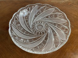 Crystal bowl engraved 30 cm / 1990 g