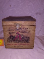 Old tea box made of wood 