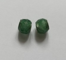 Zöld eperkvarc charm ezüsttel