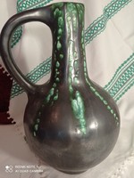 Retró bodrogkeresztúri kerámia korsó, kancsó, váza