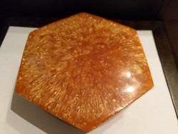 Bolgár láva bakelit, catalin ékszeres doboz