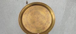 Nice ornate engraved tray serving coffee tea or drink snaps copper tray