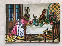 Húsvéti képeslap, grafikus levelezőlap - Bencsikné Marton Magda grafika