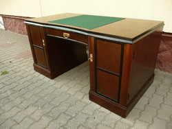 Art Nouveau boss's desk in very beautiful condition, antique, marked Lingel Charles, can be placed in space