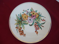 Unique hand-painted zsolnay wall plate, beautiful ,, master exam, 25 cm ,, now from 1 forint ..