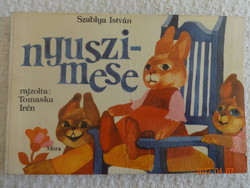 Szablya István: Nyuszimese - régi leporelló mesekönyv Tomaska Irén rajzaival (1977)