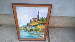 (K) beautiful painting, signed 40x54 cm frame