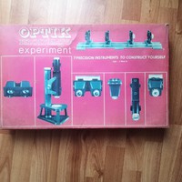 "OPTIK MONTAGE EXPERIMENT" - retro NDK játék ( távcső, mikroszkóp, dia, stb)