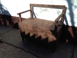 Old folk chest bench, arm bench, bench - pure pine