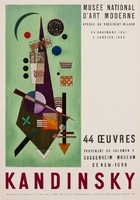 Kandinsky Kandinsky Paris 1957 exhibition poster, modern reprint, Russian abstract painting