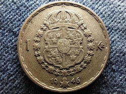 Svédország V. Gusztáv (1907-1950) .400 ezüst 1 Korona 1946 TS (id59771)