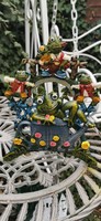 Viennese frog hose holder - painted cast iron