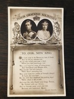 V. György  angol király eredeti képeslapokon