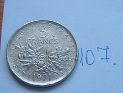 FRANCIA 5 FRANCS FRANK  1971 107.