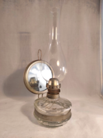 Nagyméretű tükrös fali petróleum lámpa